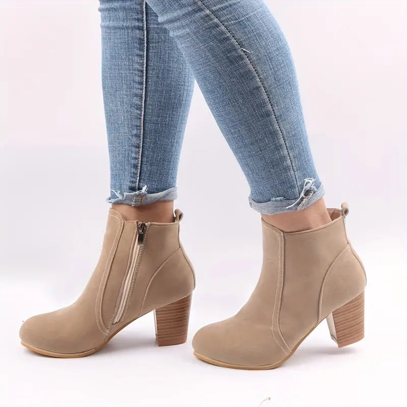 ARALYN™ ORTHOPEDIC CHUNKY HEEL ANKLE BOOTS