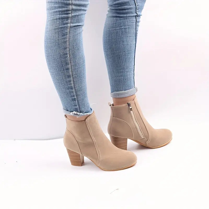 ARALYN™ ORTHOPEDIC CHUNKY HEEL ANKLE BOOTS