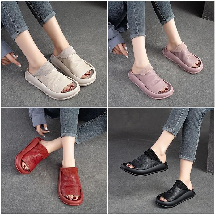 ALICIA™ ORTHOPEDIC ITALIAN LEATHER PLATFORM SLIPPERS