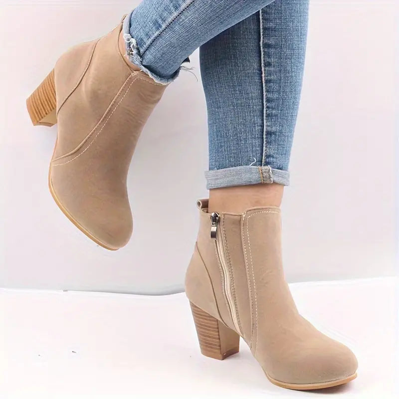 ARALYN™ ORTHOPEDIC CHUNKY HEEL ANKLE BOOTS