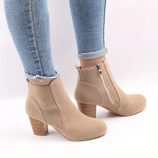 ARALYN™ ORTHOPEDIC CHUNKY HEEL ANKLE BOOTS