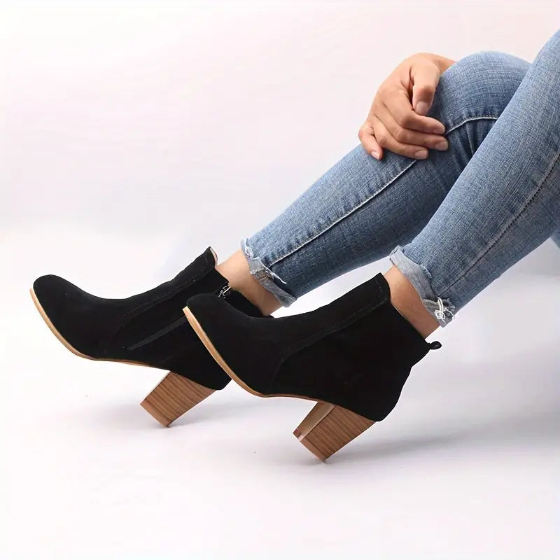 ARALYN™ ORTHOPEDIC CHUNKY HEEL ANKLE BOOTS